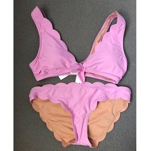 NWT J-CREW Scalloped Bikini Set